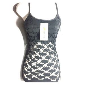 Tank Top Gray Stretchy NWT net
